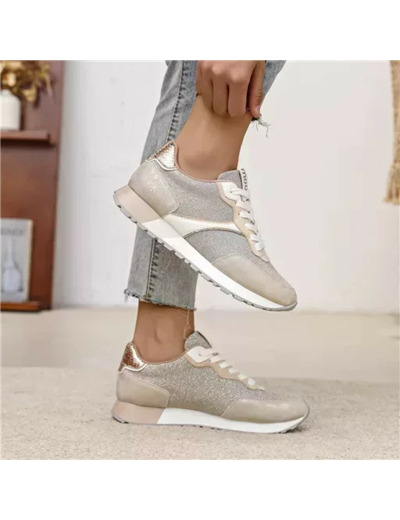 R458- Sneakers Moow bi-matière ( T36-T41) (doré)