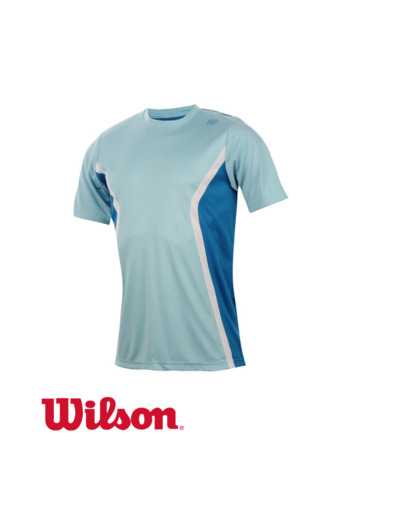 WILSON TEE-SHIRT CLAIM VICTORY CREW Clear Blue/Pool