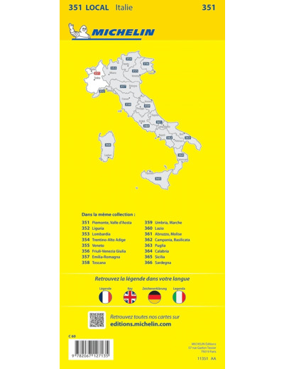 CARTE DEPARTEMENTALE PIEMONTE, VALLE D'AOSTA