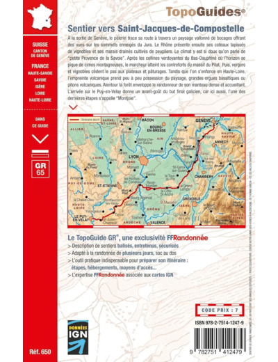 SENTIER VERS SAINT-JACQUES-DE-COMPOSTELLE : GENEVE - LE PUY - REF. 650
