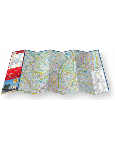 LYON 1/15.000 (CARTE LAMINEE FORMAT POCHE - PLAN DE VILLE)