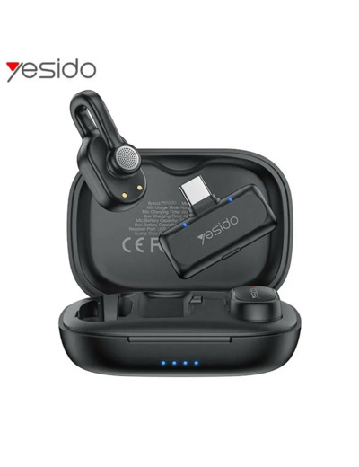 YESIDO Microphone Cravate Noir