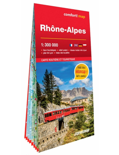RHONE-ALPES 1/300.000 (CARTE GRAND FORMAT LAMINEE)