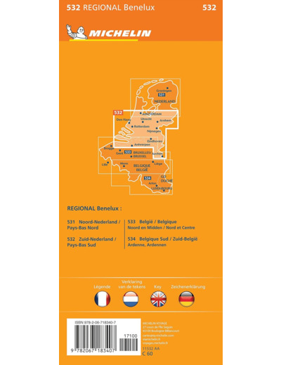 CARTE REGIONALE ZUID-NEDERLAND / PAYS-BAS SUD