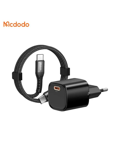 MCDODO Chargeur Secteur USB-C avec Câble USB-C vers USB-C 30W 1m