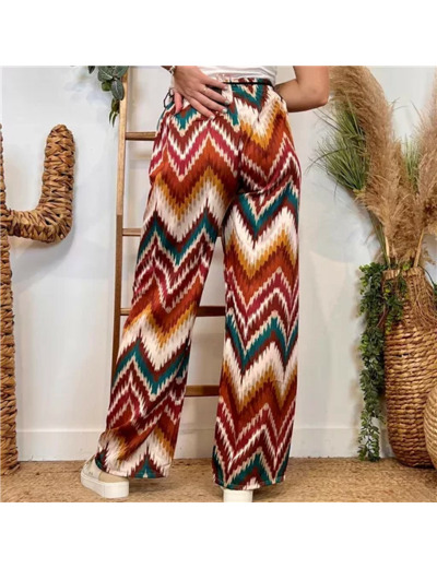 L755- Pantalon ZigZag (Tu) 🇮🇹 (rouille)