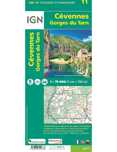 TOP75011 CEVENNES GORGES DU TARN