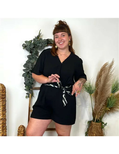 K971- Combi-short uni Maëlle (T40-T48) (noir)