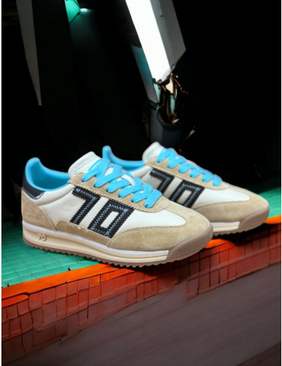 Jogger Femme en cuir beige suédine coffee - Back70