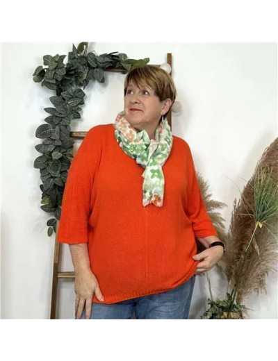 K559- Pull Nid d'Abeille (Gt)  🇮🇹 (orange)