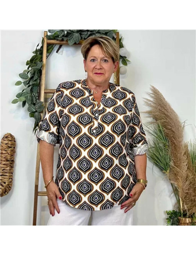Z747- Blouse "Christy" (T44-T52) (noir)