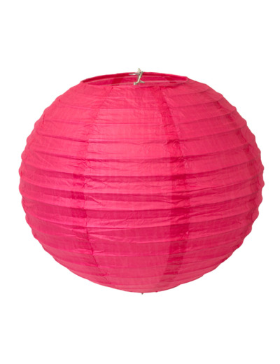 Lampion en papier de soir de 30 cm de diametre fuchsia