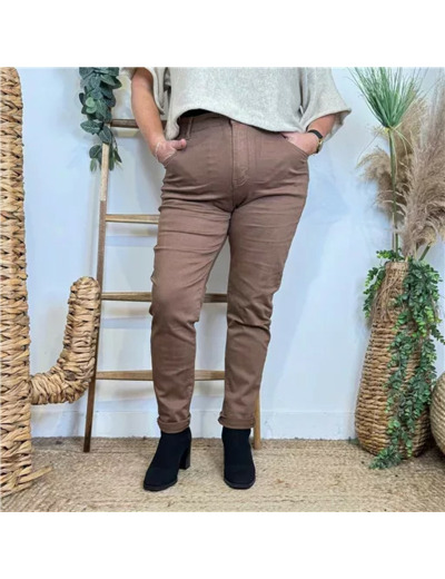 P144- Jean 7/8ème Voggo T42-T50 (taupe)