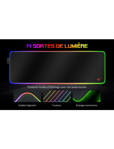 Tapis de souris Gaming Led 25X35cm