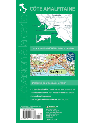 CARTES ROUTIERES ET TOURISTIQU - CARTE NAPLES COTE AMALFITAINE
