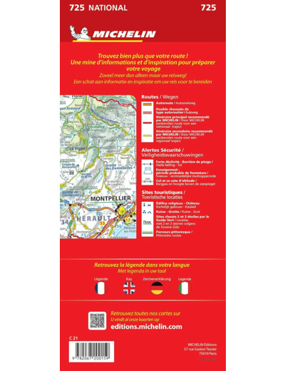 CARTE NATIONALE FRANCE SUD / FRANKRIJK ZUID