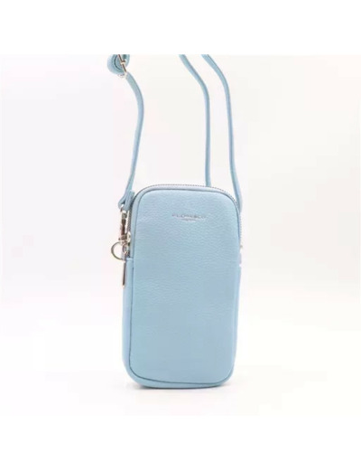 P420- Pochette Téléphone Flora & Co (bleu ciel)