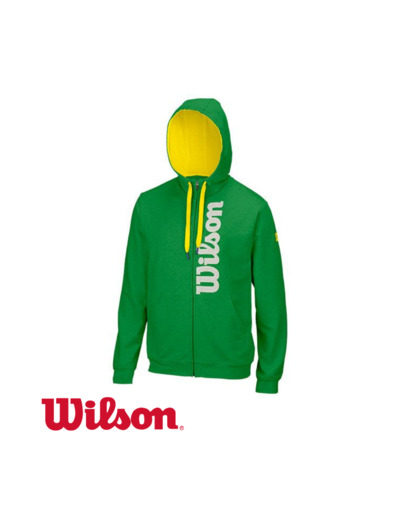 WILSON HOODIE FULL ZIP HEATHER FERN Green