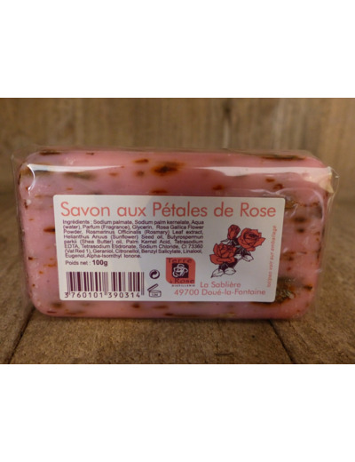 Savon aux pétales de rose  (100g)