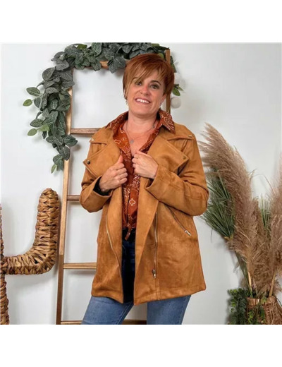 K078- Veste Suédine (T36-T40 T42) (camel)