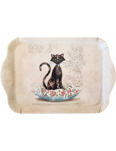 KIUB - Petit Plateau DE Service Individuel Bug Arts AMYS Chat Coussin
