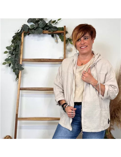 K202- Veste légère coton (Tu) 🇮🇹 (beige)