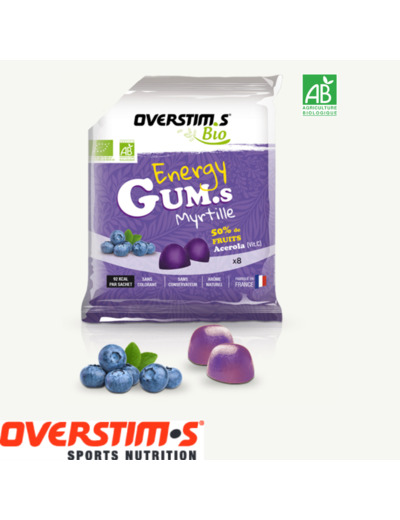 OVERSTIM.S ENERGY GUMS BIO Myrtille