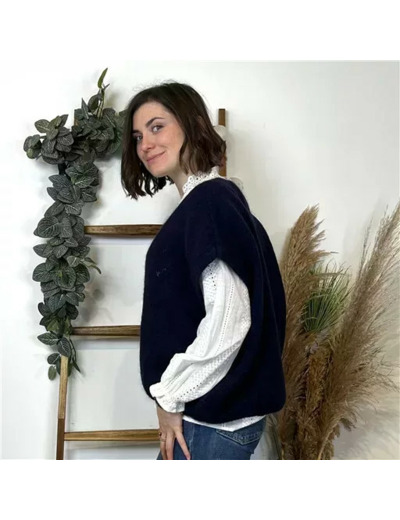 K133- Pull Mohair (Tu) 🇮🇹 (marine)