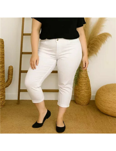 P088- Jean 7/8ème Voggo (T42-T50) (blanc)