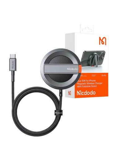 MCDODO Chargeur à Induction CH-5500 15W pour iPhone (avec Support Pliable) Noir