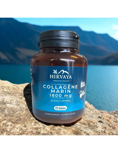Collagène Marin 1800 mg Dosage Optimal Ni Gluten Ni Lactose 125 Gélules Fabriqué en France Attesté Direction générale de l'alimentation Française. Prolonge la jeunesse et l'hydratation de la peau.