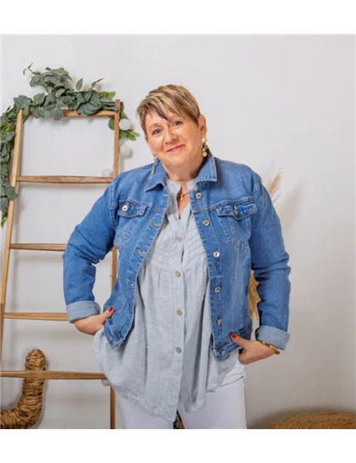 K338- Veste Jean Voggo (T40-T48) (denim)