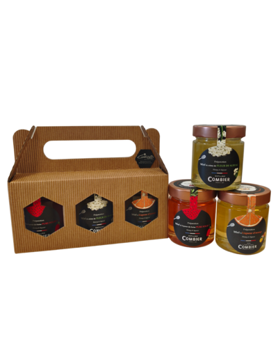 Coffret de Miels Créations Combier  – 3 pots de 250 g