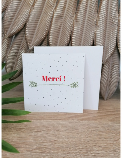 Carte "Merci" 11x11 cm