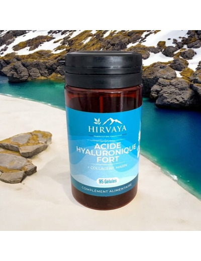 Acide Hyaluronique Fort (1 seule Gélule par jour), 95 Gélules Pour 3 Mois, Hyaluronate de Sodium + Collagène marin Naticol® - Beauté de la Peau & Articulations Anti-Âge Naturel – Fabriqué en France
