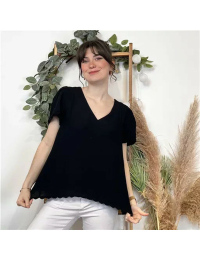 K357- Blouse «By One» (T36-T40) (noir)