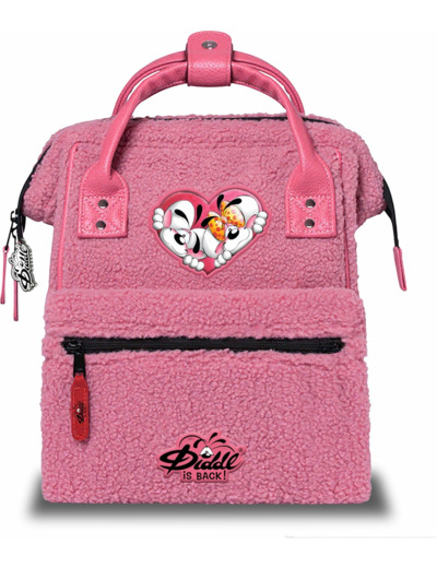 Diddl Sac à Dos Peluche Fille, Rose, Moyen