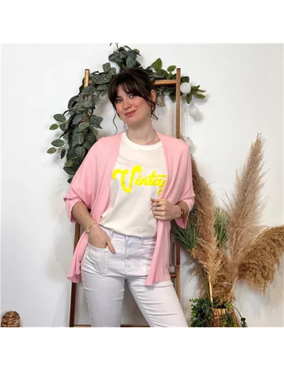 K298- Gilet léger (Tu) 🇮🇹 (rose pâle)