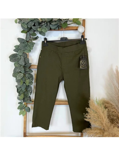 T618- Tregging Court taille haute (T1-T6) (kaki)