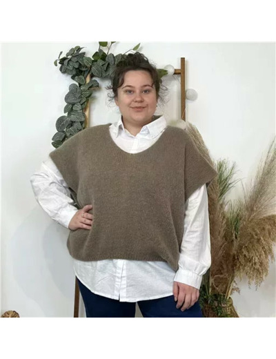 K523- Pull Mohair (Tu) 🇮🇹 (taupe)