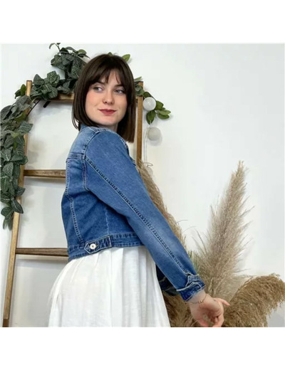 K484- Veste courte Jean Voggo (T36-T44) (denim)
