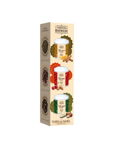 Coffret 3 Thes De Noël Boite Métal (6.5 x 7.5cm) 3x25g
