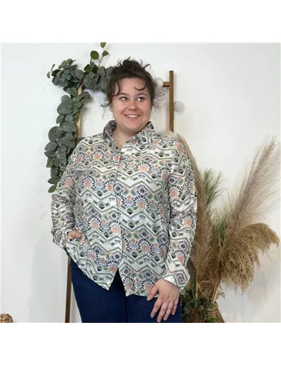 K544- Chemise Incas (T40-T48) (vert)