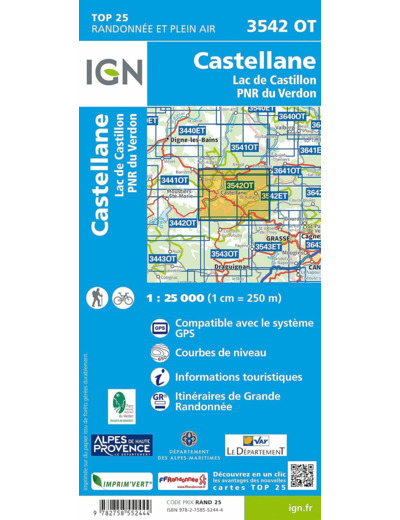 3542OT CASTELLANE LAC DE CASTILLON PNR DU VERDON