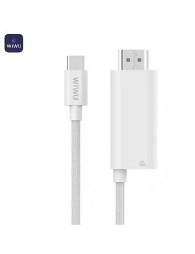 Câble Type-C vers HDMI Wiwu WI-PS001 1.8m Blanc
