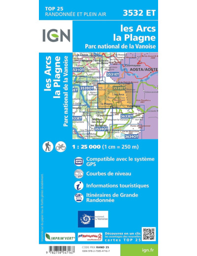 3532ET LES ARCS - LA PLAGNE PN DE LA VANOISE