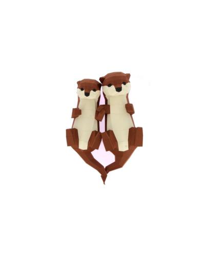 Duo de Loutres en Papier
