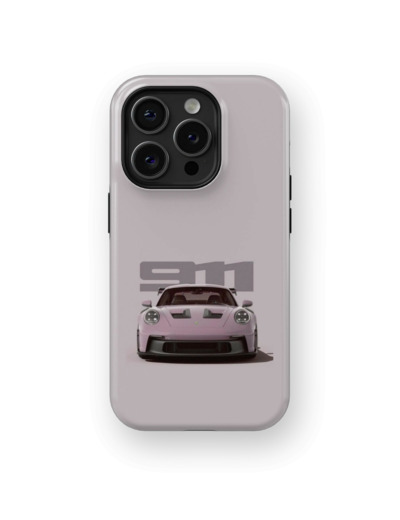 Bland Pink Porsche | Coque de téléphone 3D 2en1 Ultra-résistante