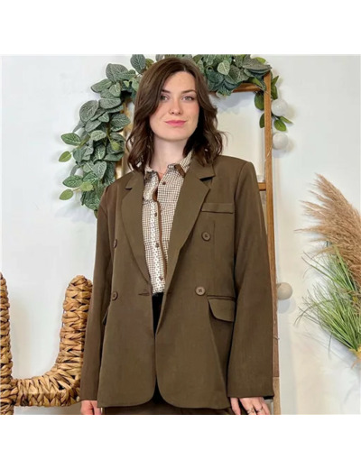 K034- Blazer versize, ample "So Sweet" (T36-T40) (marron)