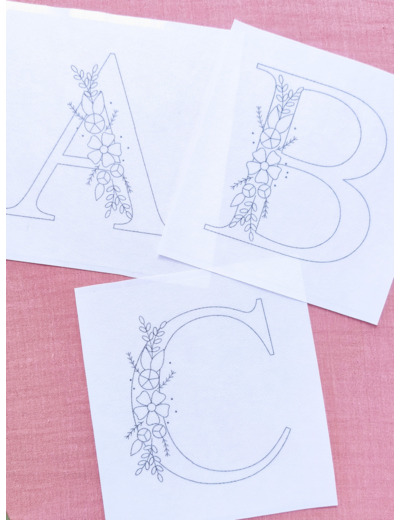 Lettres de l'alphabet à broder + tuto